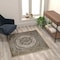 Flash Furniture Ivory 4x4 Square Traditional Persian Style Rug NR-RGB401-44-IV-GG - alternate 4